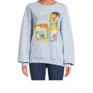 Nickelodeon Rugrats Graphic Fleece Sweatshirt, Blue Size Medium